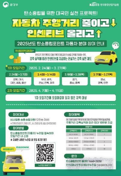 파주시, 자동차 탄소중립포인트제 시행…3월 20일까지 참여자 모집