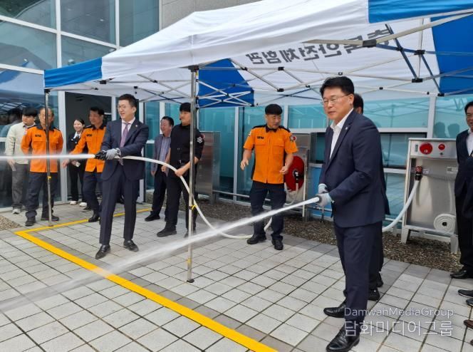 충청북도의회 건설환경소방위, 충북안전체험관·옥천 재해위험개선지구 현장 방문