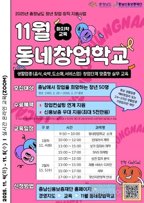 ‘동네창업교육’ 교육생 모집