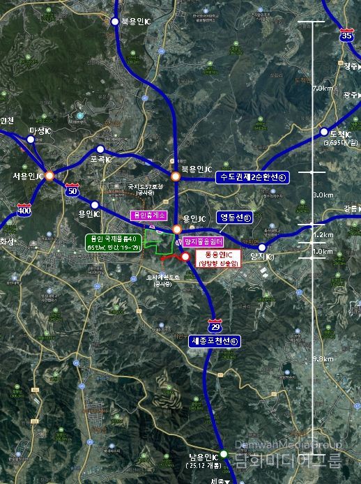동용인IC 신설 사업 위치도