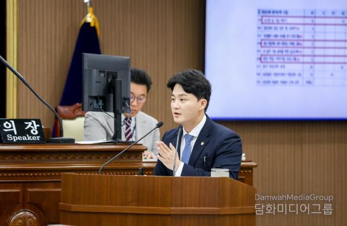 광주광역시 동구의회, 노진성의원, “청년이 머무는 도시, 아이가 안전한 도시” 구정질문