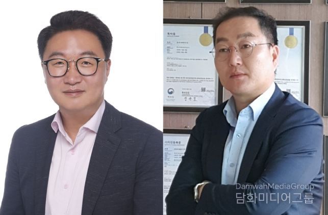 경상국립대학교 조계만 교수와 ㈜자연애바이오랩 농업회사법인 강민철 대표이사(왼쪽부터)
