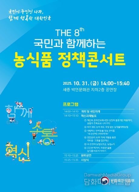 「2025년 농식품 정책콘서트」 포스터