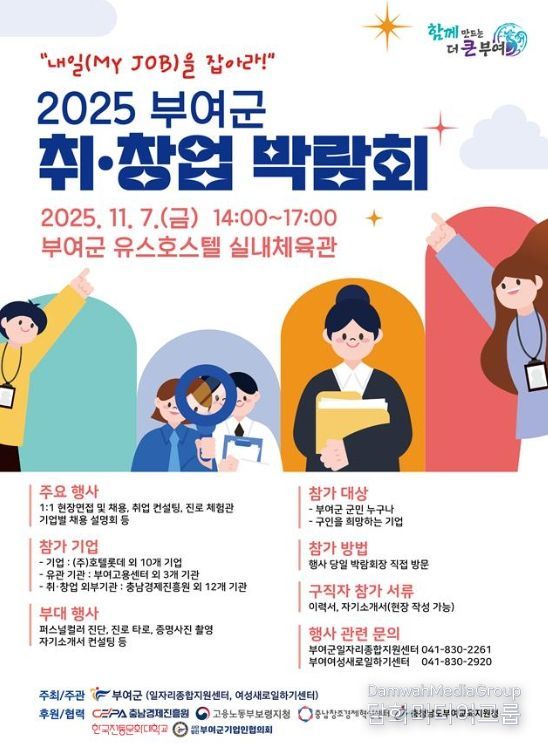 2025년 부여군 취·창업 박람회 포스터