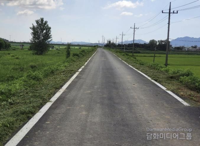 국가하천 제방 예초작업 완료 모습