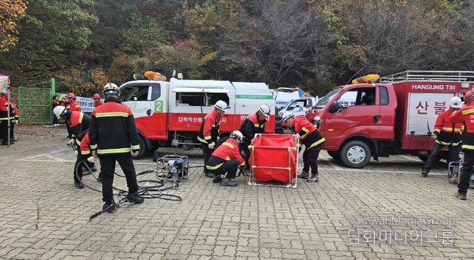 도민 안전이 최우선! 충북도, 산불진화 합동훈련