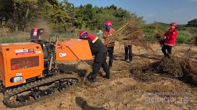 지난 5일 대산읍 독곶리 일원에서 진행된 파쇄 작업
