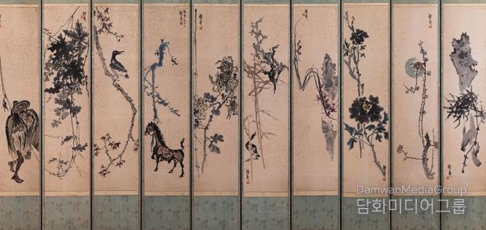 이응노 10폭 병풍
