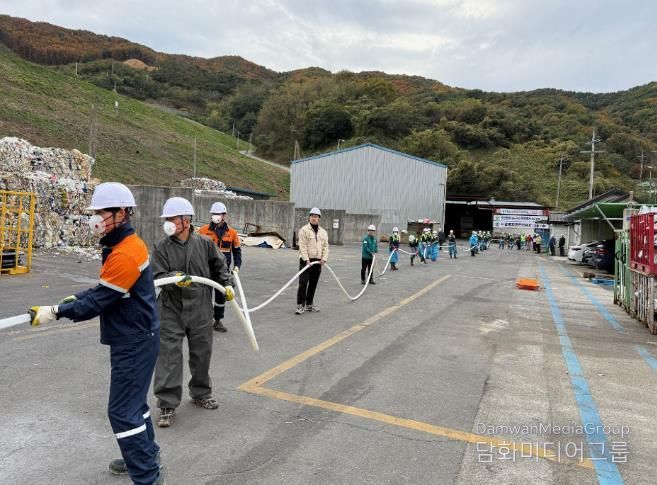 광양시 생활폐기물과, 화재예방 위한 자체 소방훈련 실시