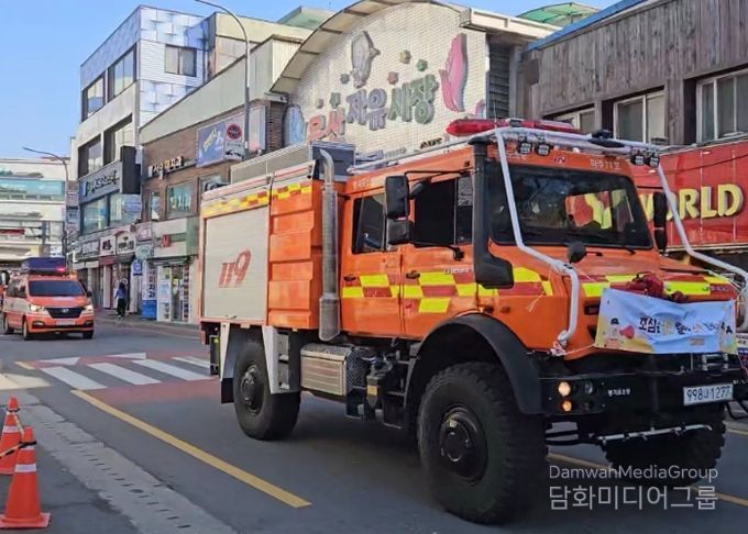 파주소방서 ‘불조심 강조의 달’ 맞아 소방차 퍼레이드 전개