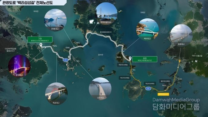 여수 백리섬섬길 노선도