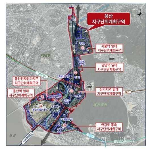 용산지구단위계획 위치도
