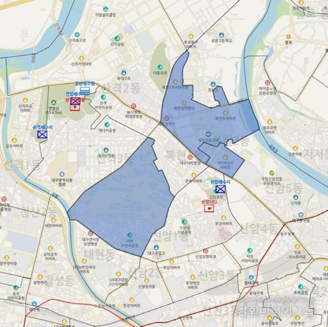 흐린 물 출수 예상지역 위치도