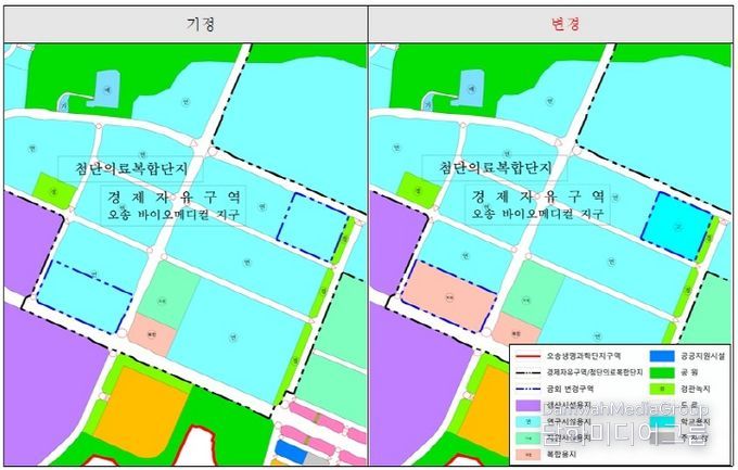 오송첨단의료복합단지 위치도