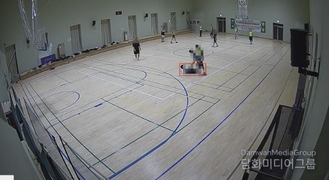 AI 영상분석을 통한 이용자 쓰러짐 탐지 화면