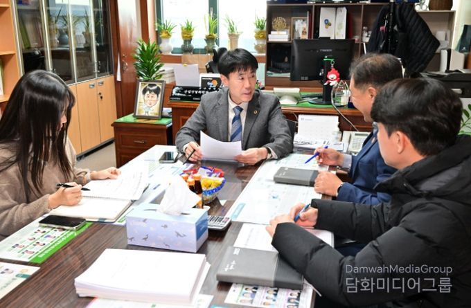 백현조 산업건설위원장, 진장·명촌 토지구획정리사업지구 도로정비사업 업무협의 간담회