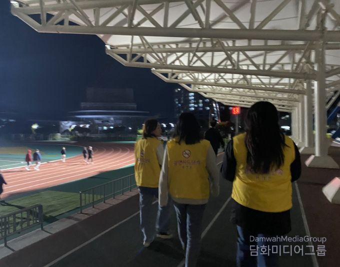 금연구역 합동홍보 및 점검 모습