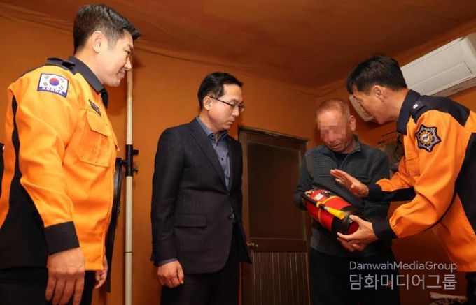 동부소방서와 판암동 취약계층 노후주택 방문