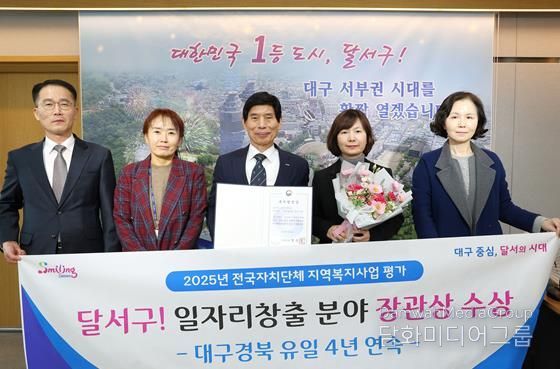 일자리·복지 선도도시 달서구, 보건복지부 ‘사회서비스 일자리창출’ 4년 연속 우수기관 선정