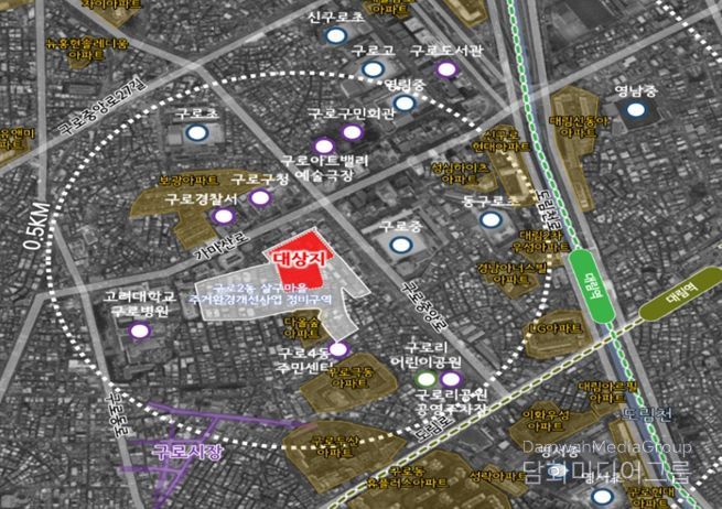 구로동 휴먼타운 2.0 시범사업 대상지 특별건축구역 위치도
