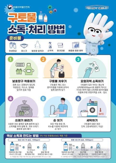 구토물 소독·처리방법