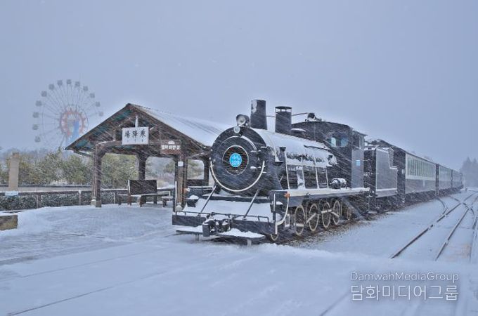 기차마을 증기기관차(겨울)