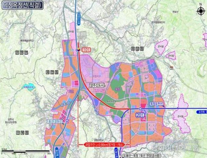 양주시,‘덕정옥정선, 제2차 경기도 도시철도망 구축계획’국토교통부 승인