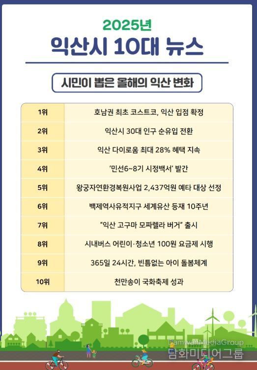 익산시민이 뽑은 2025년 10대 뉴스는?