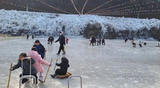 의성 신평면 중율2리, 겨울 추억 가득한 얼음썰매장 개장