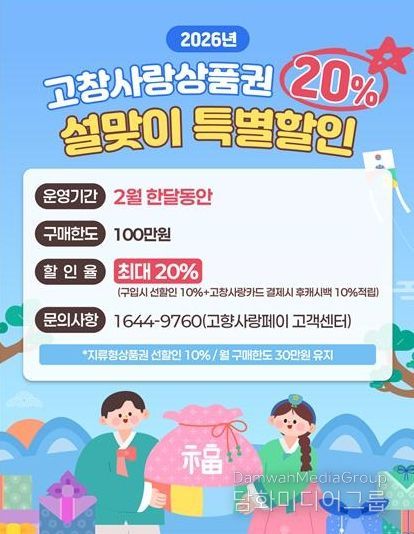 고창사랑상품권, 설명절 할인판매