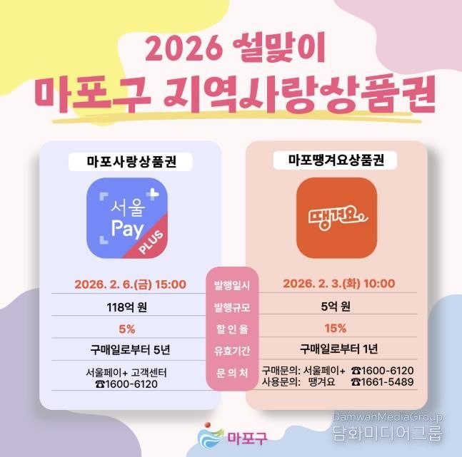 마포구 지역사랑상품권 포스터