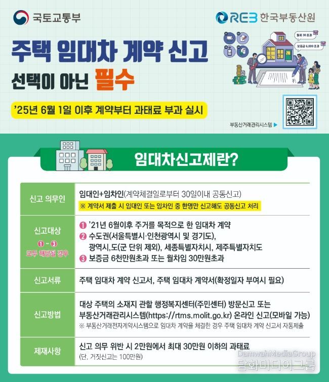 주택 임대차 계약 신고제’ 홍보 포스터