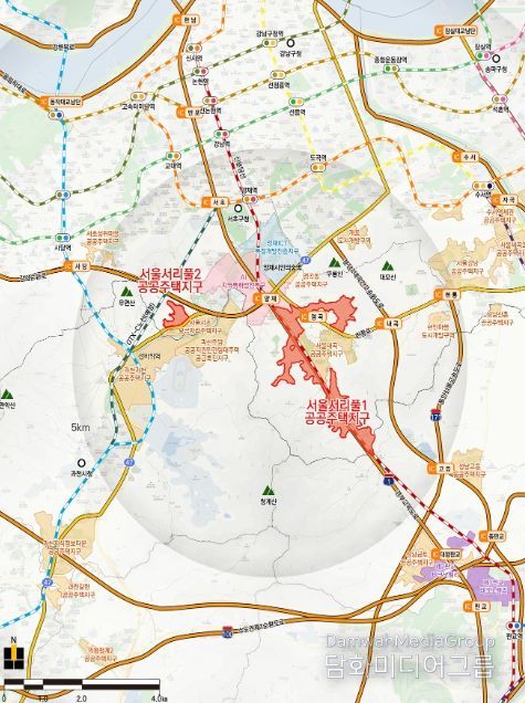 서울 서리풀1지구 위치도