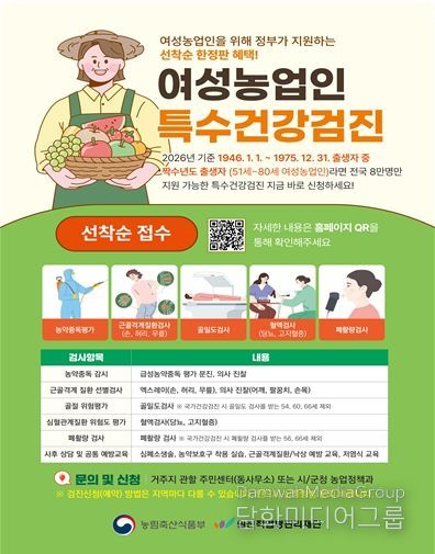 2026년 여성농업인 복지 지원사업