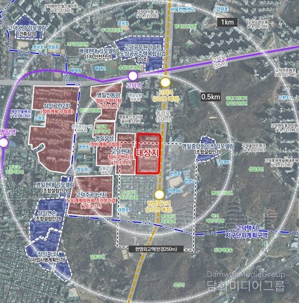 위치도 (강동구 명일동 54번지 일대)