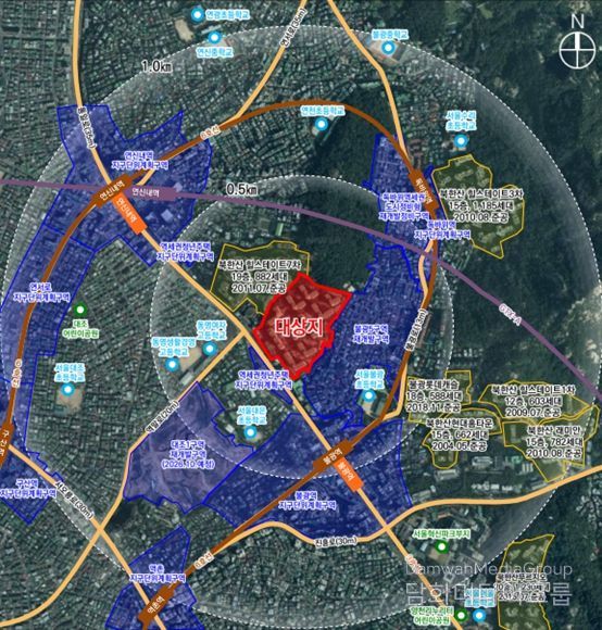 위치도 (은평구 불광동 248번지 일대)