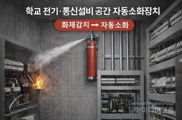 학교 전기 통신설비 공간 자동소화장치 사진