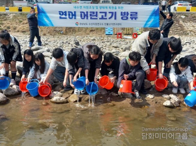 연어어린고기방류