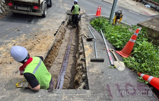 하수도 정비공사현장