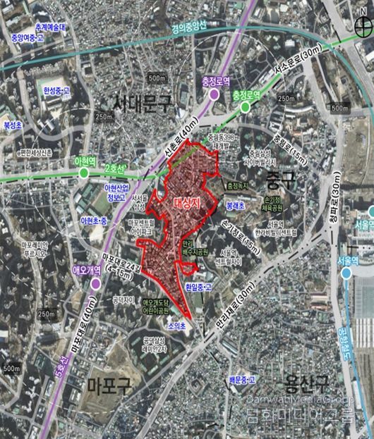 위치도 (아현동 699번지 일대)