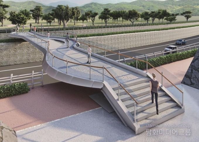 용담동 경관보행교 조감도