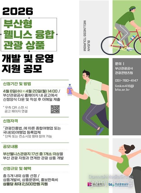 부산형 웰니스 융합 관광상품 개발 및 운영 지원 공모 포스터