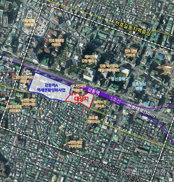 위치도 (강동역B 역세권 활성화 사업)
