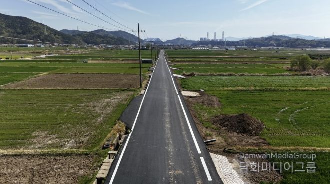 사천시, 고려기계 옆 구실~궁지 기계화경작로 확포장공사 준공