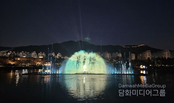 연지공원 음악분수 워터스크린 쇼