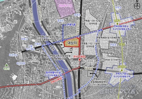 면목10구역(면목동 174-1번지 일대) 위치도